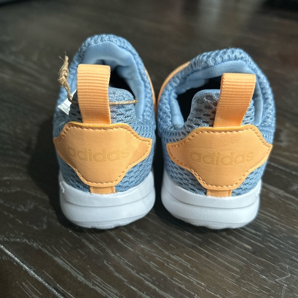 Adidas Toddler Lite Racer Sneakers in Blue and Orange - Picture 5 of 7